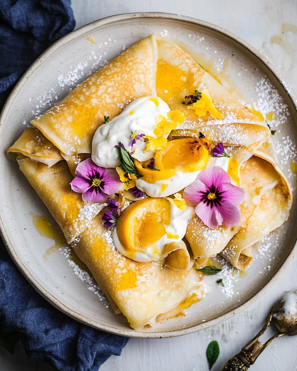 Meyer Lemon Chamomile Suzette Crepes