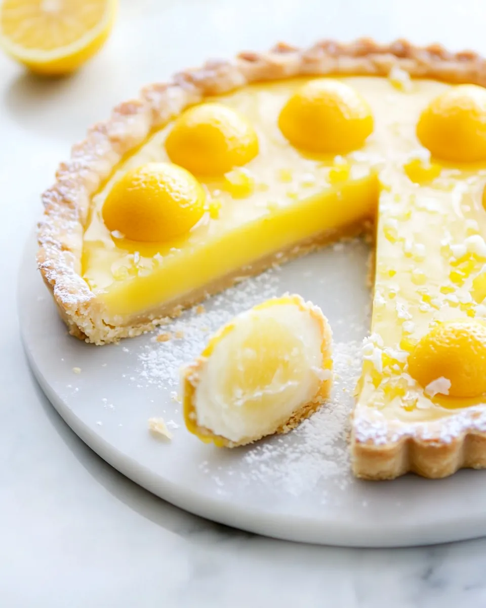Meyer Lemon Macadamia Nut Tart