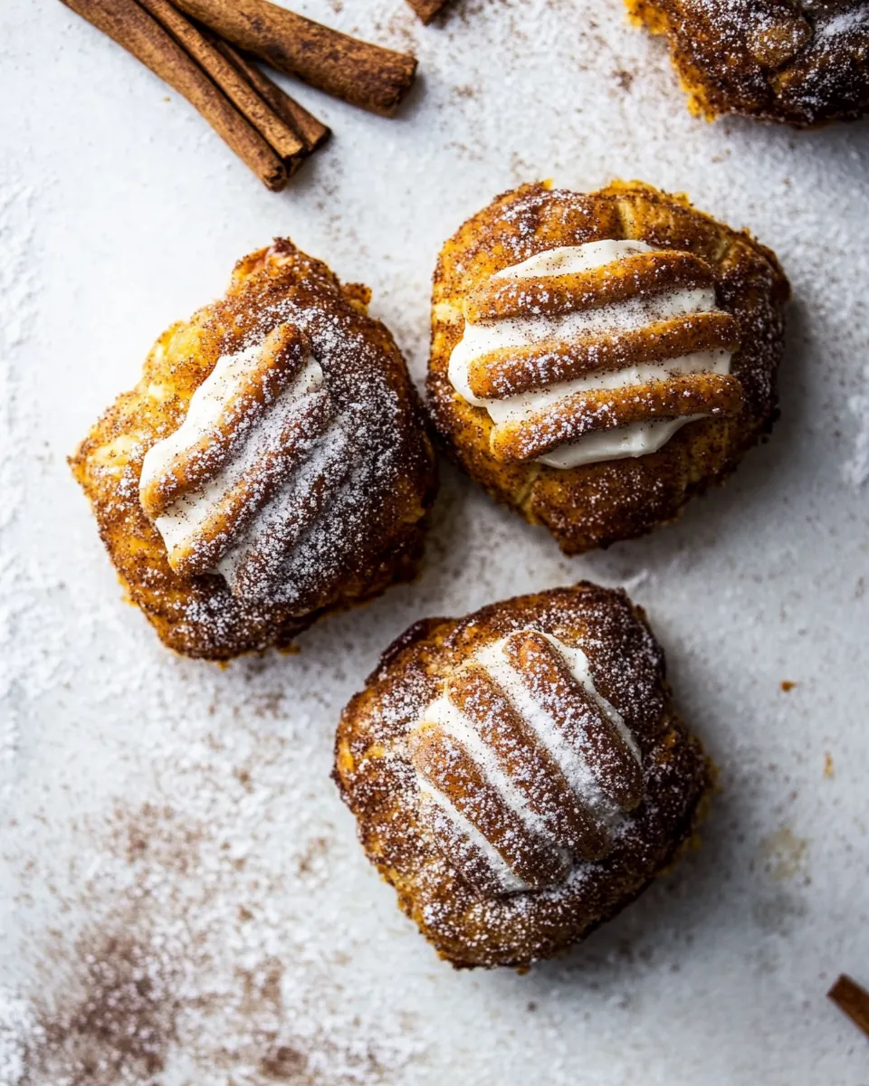 Mini Cream Cheese Stuffed Cinnamon Sugar Pumpkin Bagel Poptarts
