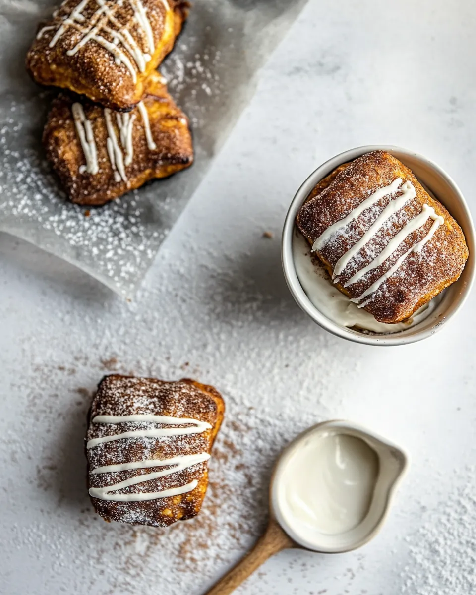 Mini Cream Cheese Stuffed Cinnamon Sugar Pumpkin Bagel Poptarts