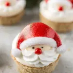 Mini No Bake Santa Cheesecakes