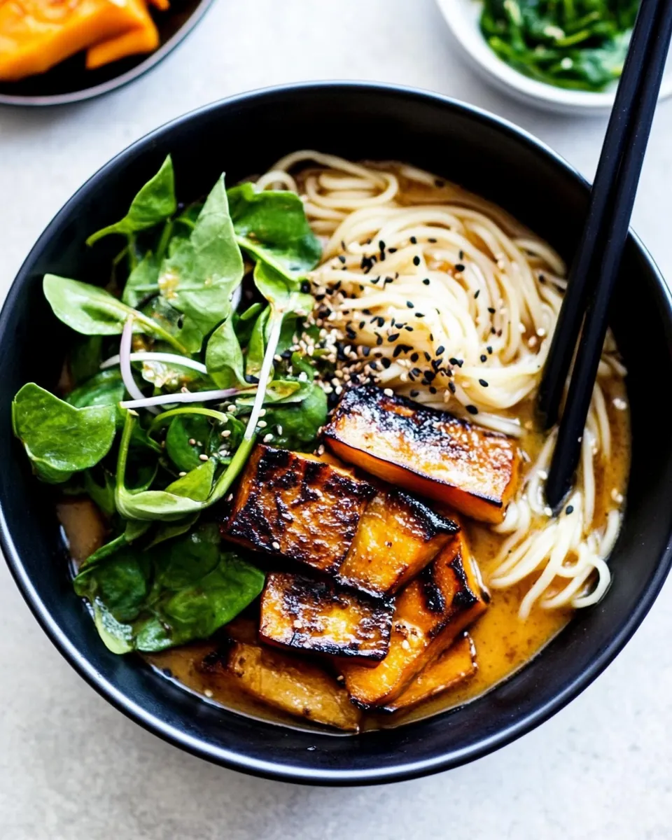 Miso Ramen with Roast Pumpkin