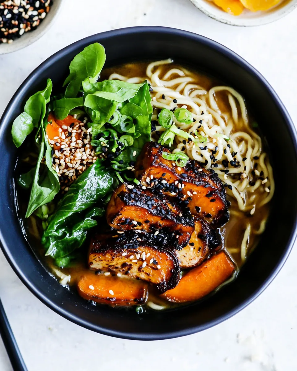 Miso Ramen with Roast Pumpkin