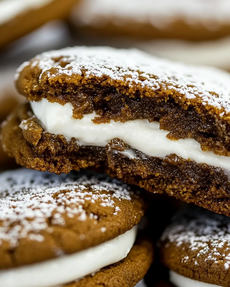 Molasses Cream Pie Cookies