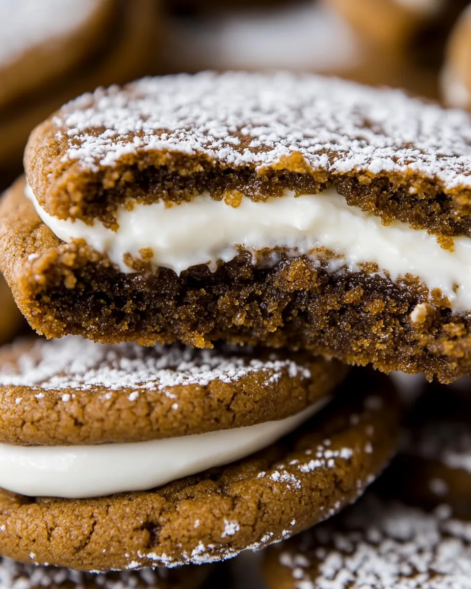 Molasses Cream Pie Cookies