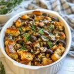 Mushroom Bread Pudding