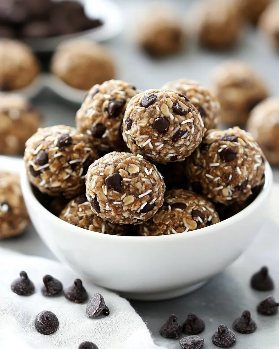 No Bake Chocolate Chip Energy Bites