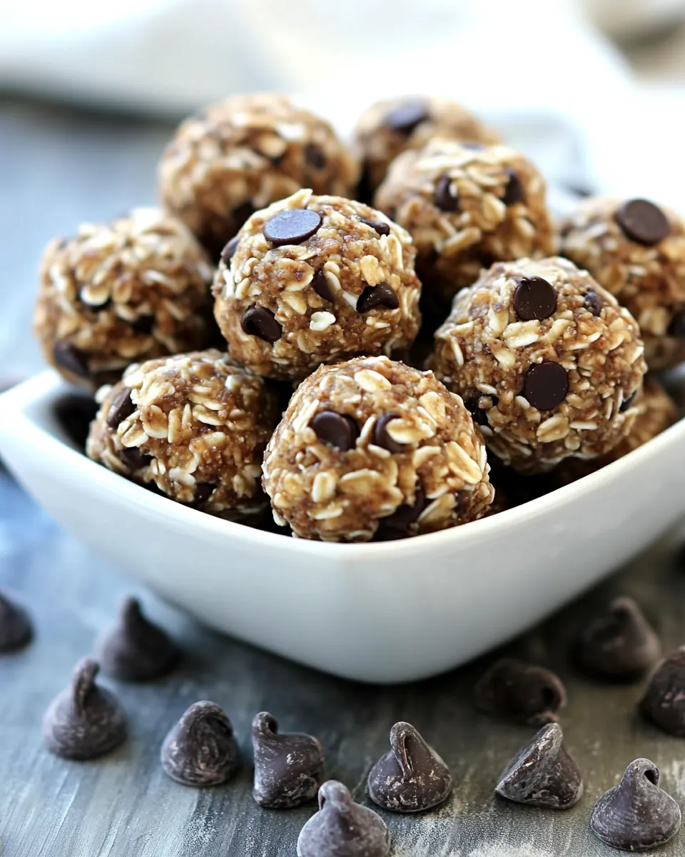 No Bake Chocolate Chip Energy Bites