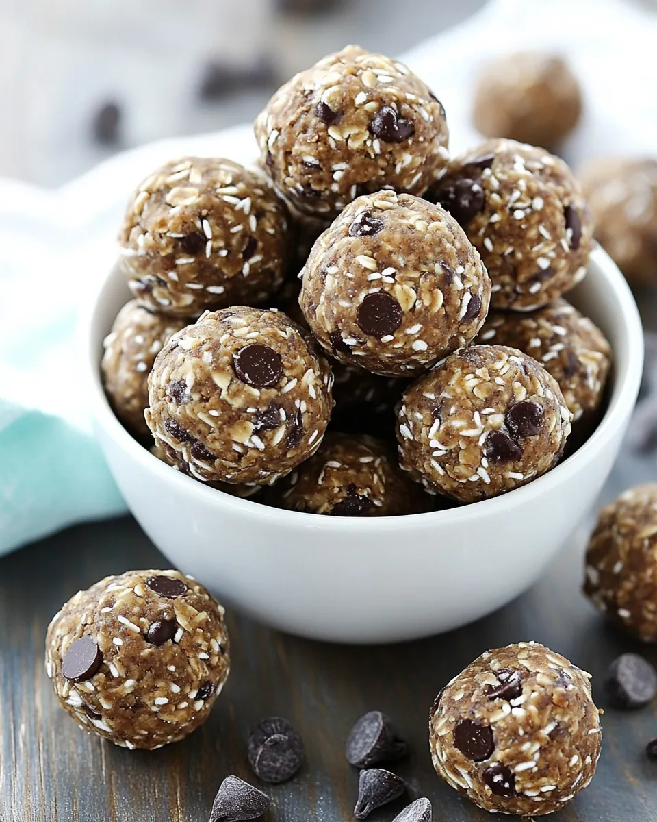 No Bake Chocolate Chip Energy Bites