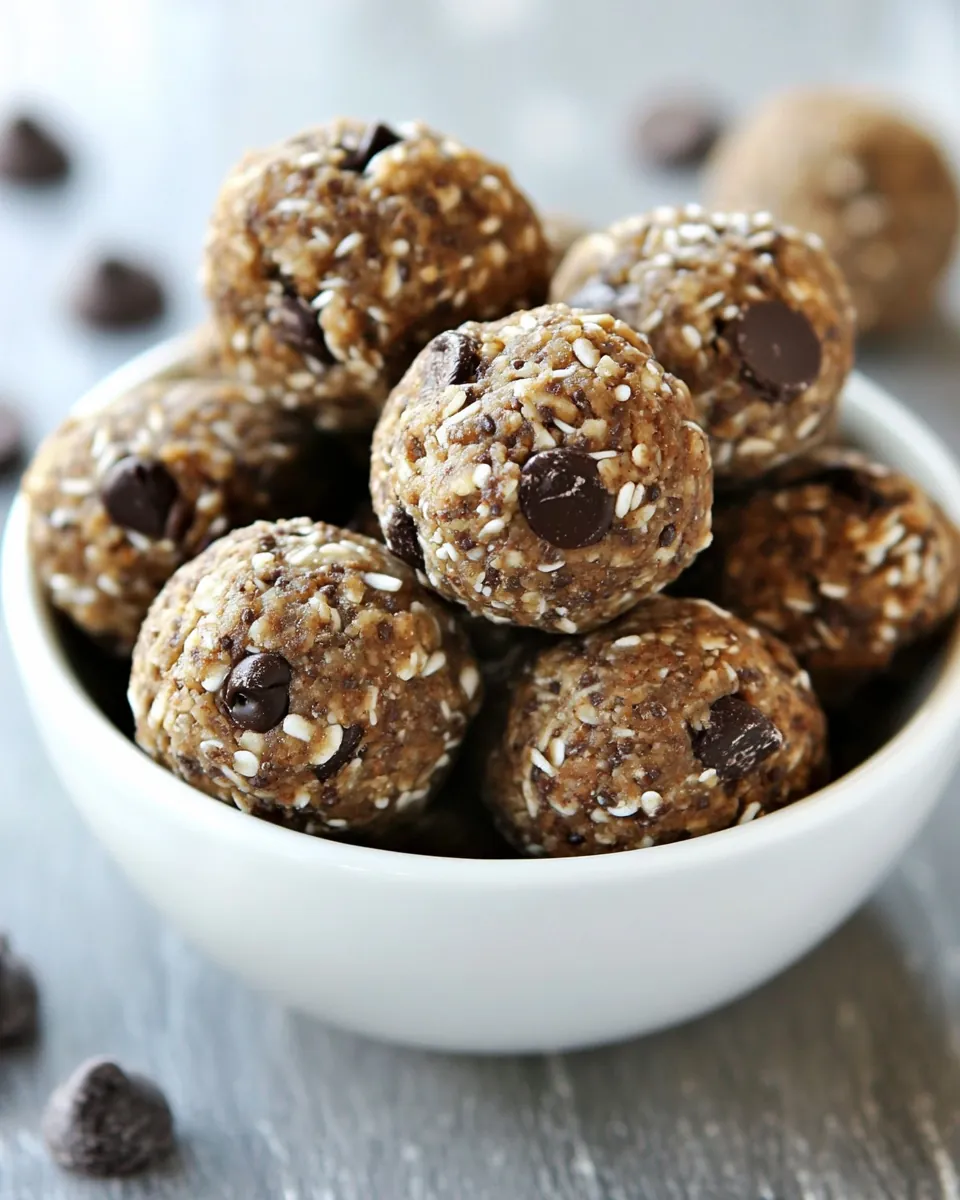 No Bake Chocolate Chip Energy Bites