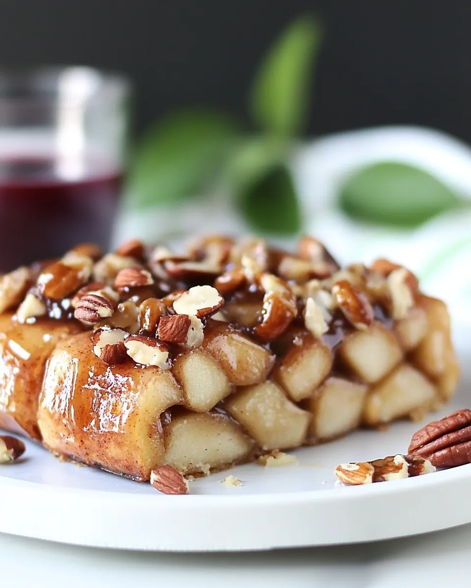 Nutty Cinnamon Roll Apple Cake