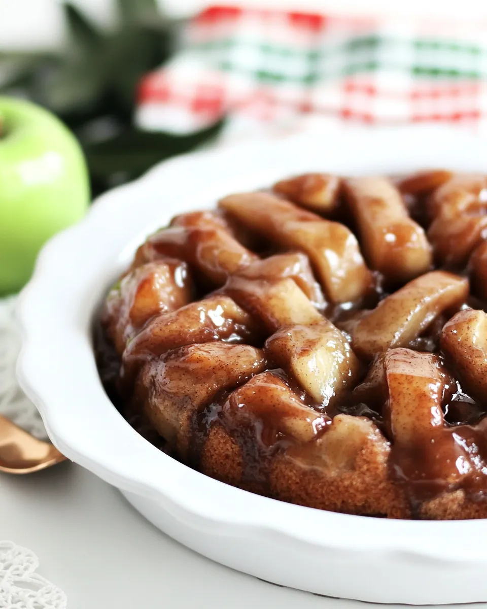 Nutty Cinnamon Roll Apple Cake