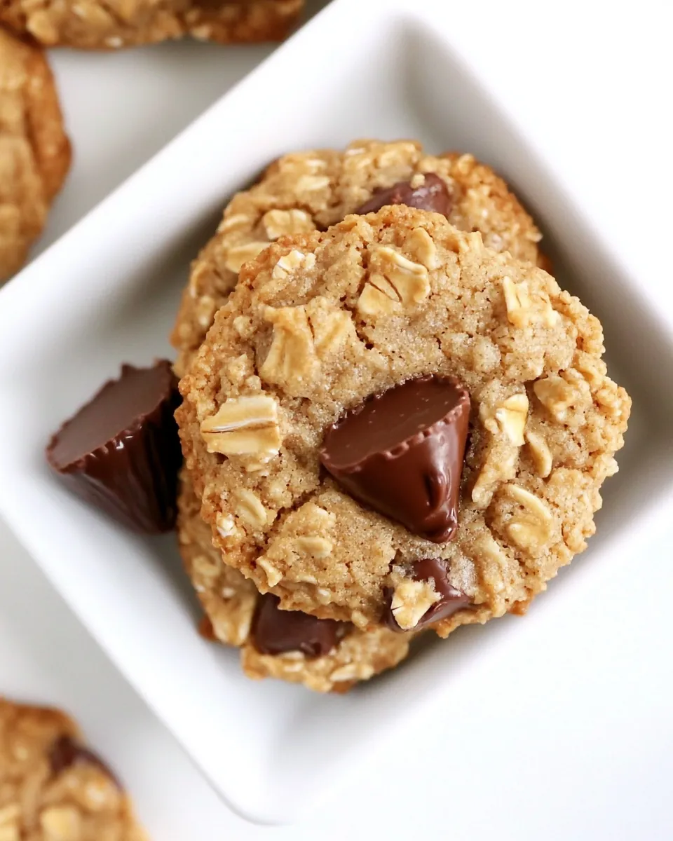 Oatmeal Peanut Butter Cup Chocolate Chip Cookies