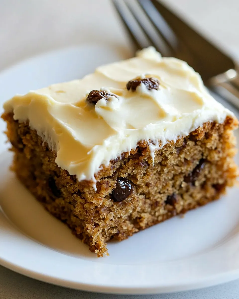 Oatmeal Raisin Snack Cake