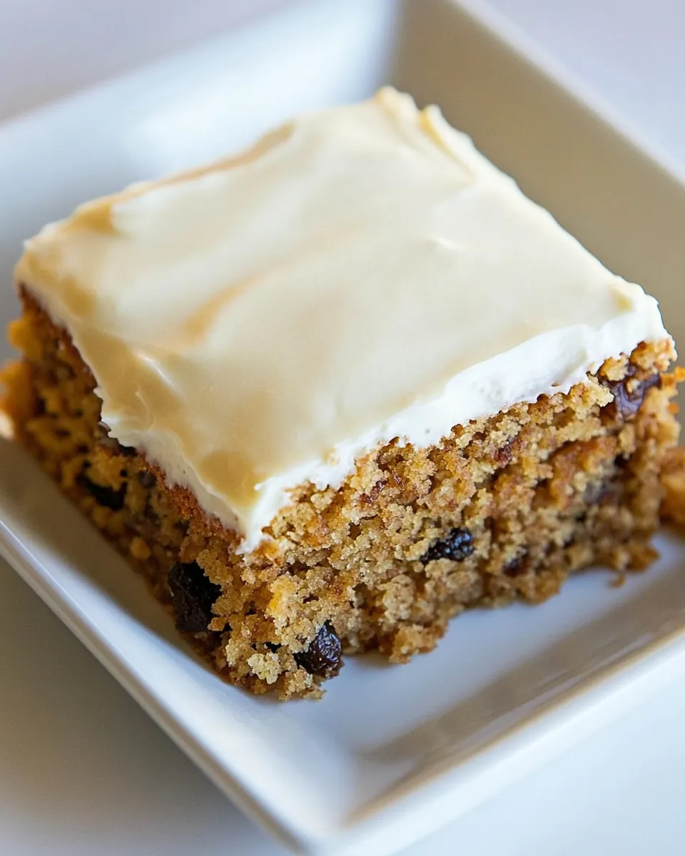 Oatmeal Raisin Snack Cake
