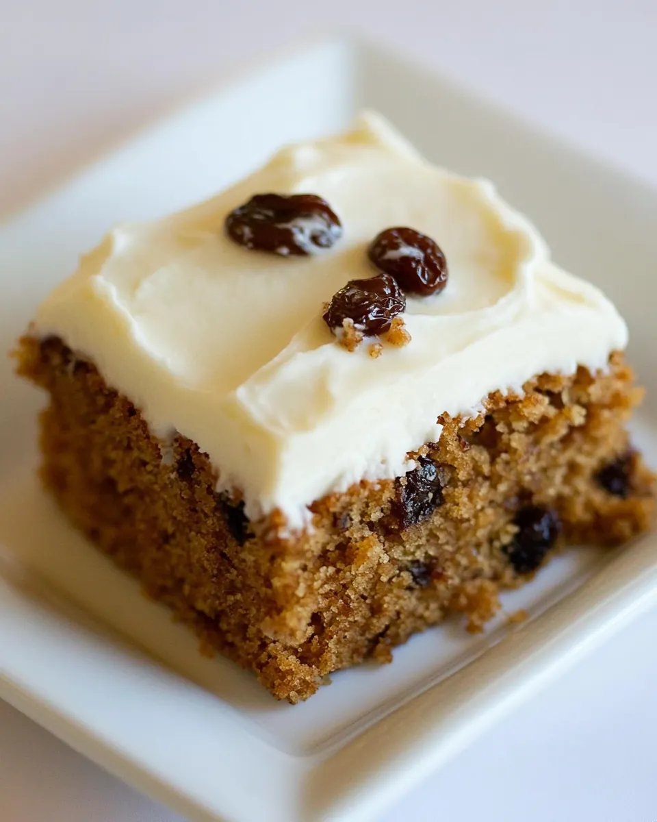 Oatmeal Raisin Snack Cake