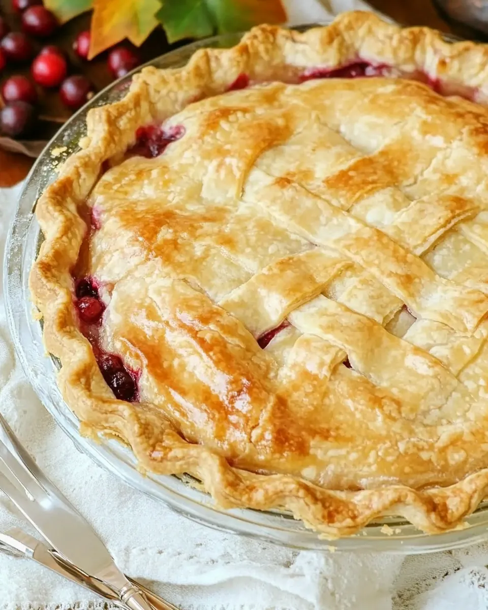 Old Fashion Cranberry Orange Pie