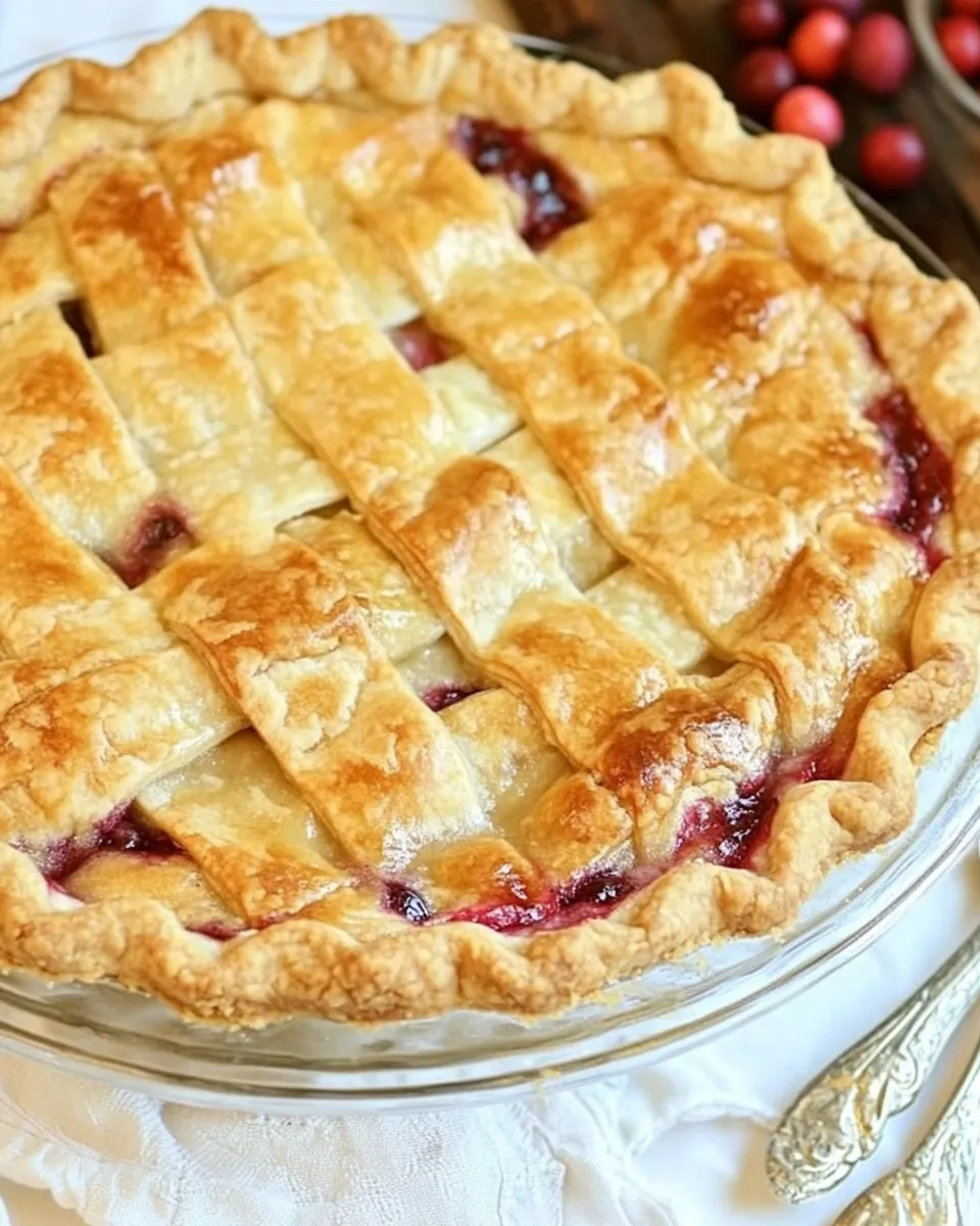 Old Fashion Cranberry Orange Pie