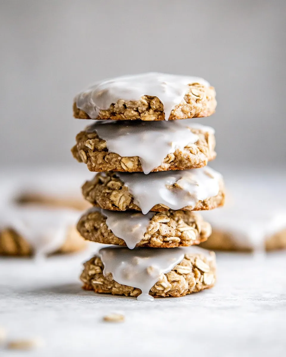 Old Fashioned Iced Brown Butter Oatmeal Cookies