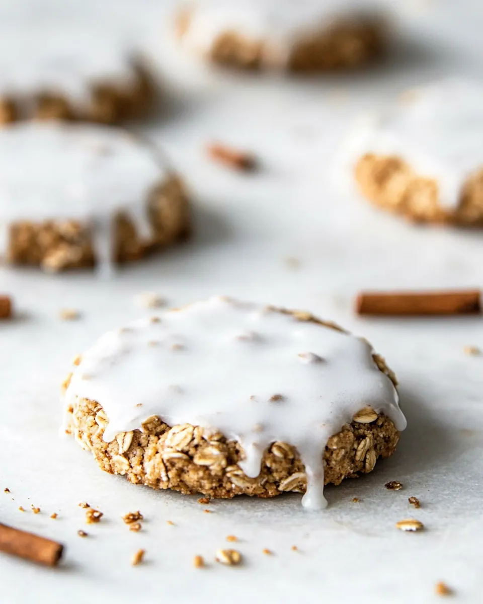 Old Fashioned Iced Brown Butter Oatmeal Cookies
