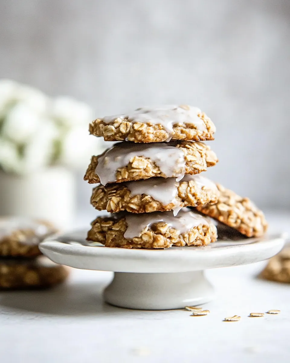 Old Fashioned Iced Brown Butter Oatmeal Cookies