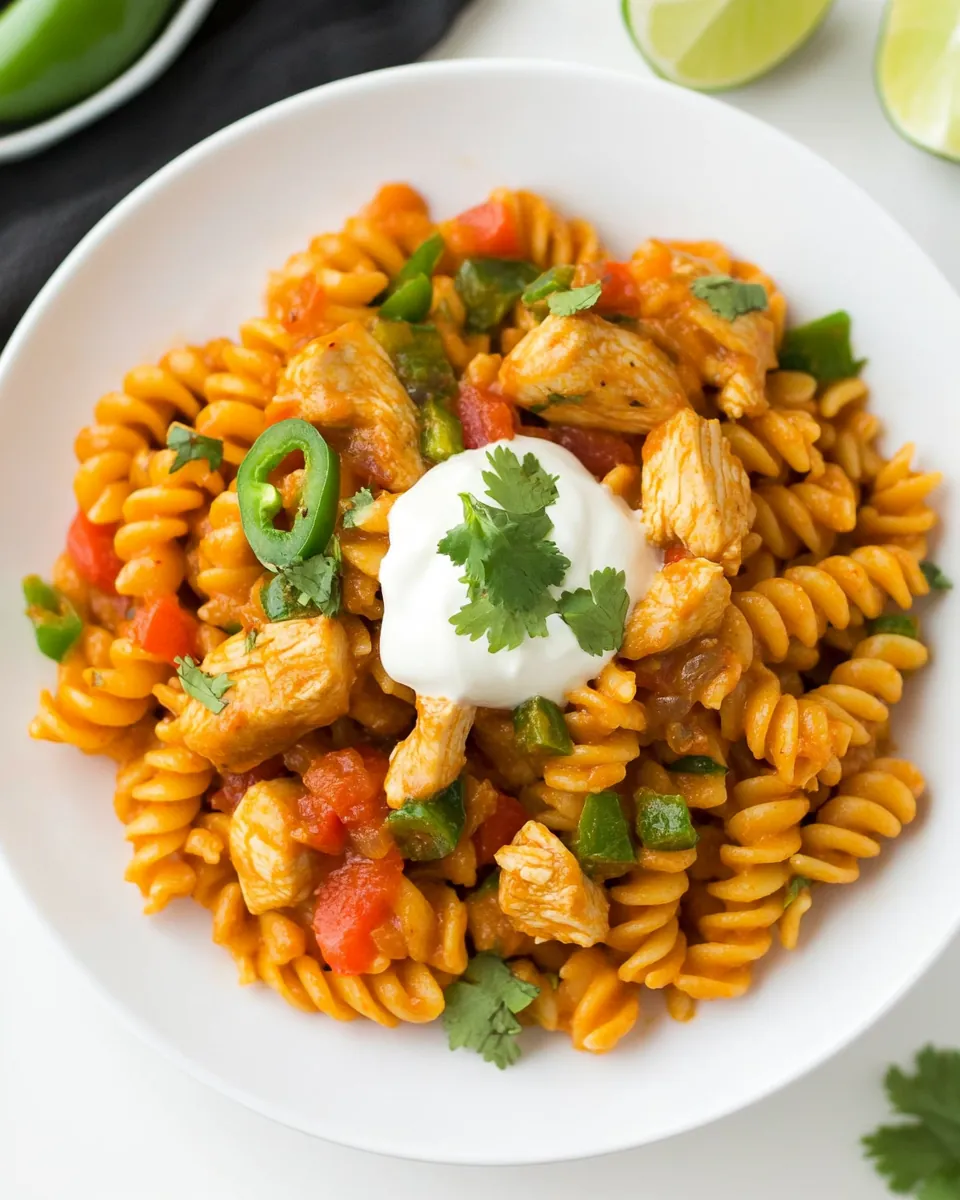 One Pan Chicken Fajita Pasta