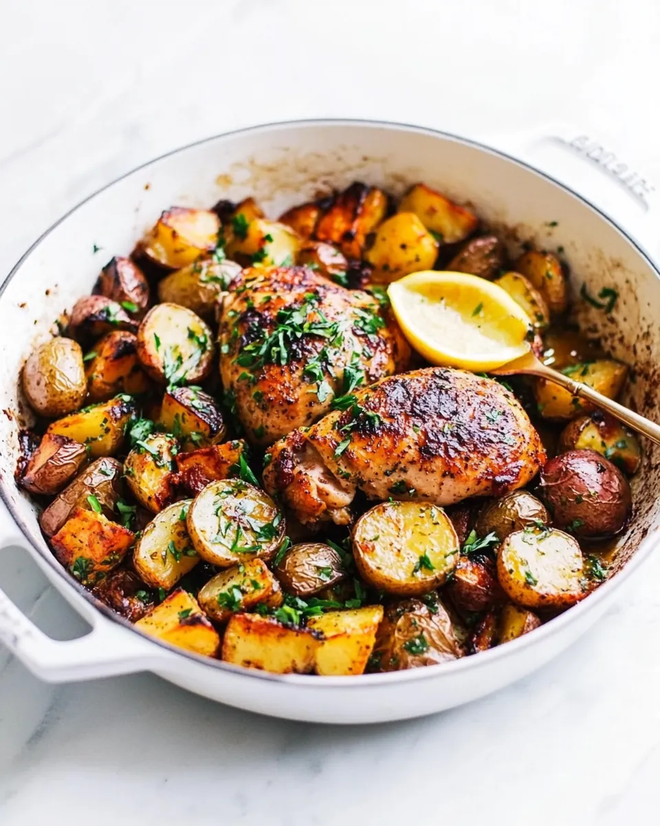 One Pan Lemon Chicken and Potatoes