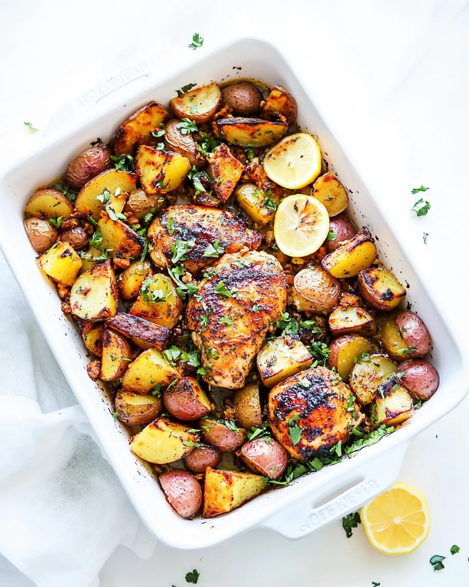 One Pan Lemon Chicken and Potatoes