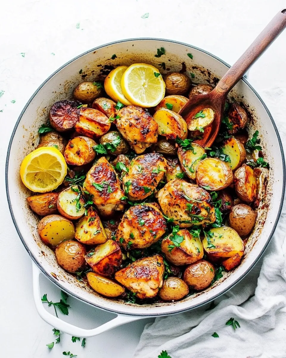 One Pan Lemon Chicken and Potatoes
