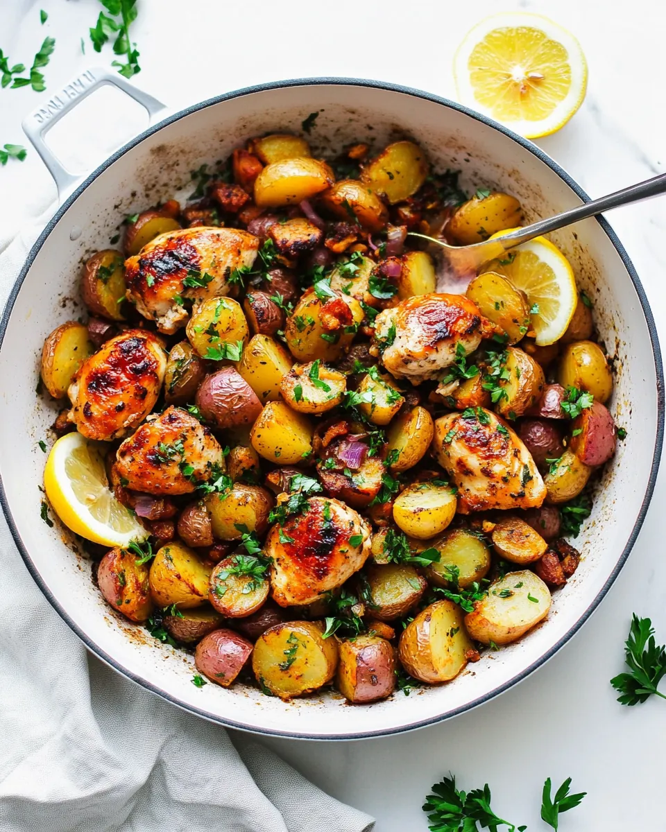 One Pan Lemon Chicken and Potatoes