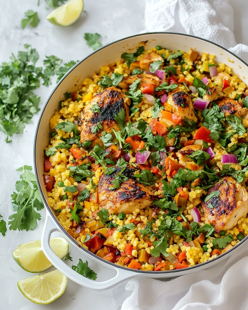 One Pan Moroccan Chicken and Couscous