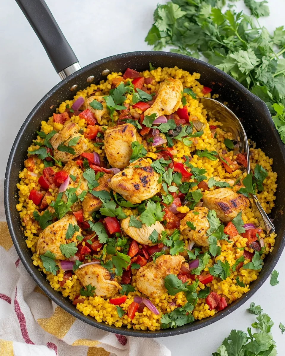 One Pan Moroccan Chicken and Couscous