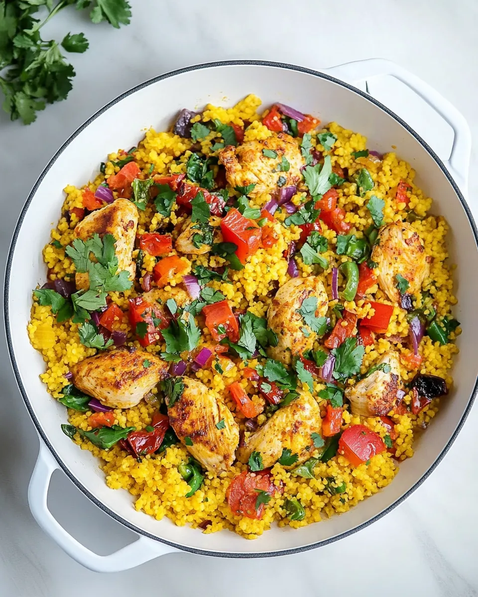 One Pan Moroccan Chicken and Couscous
