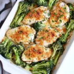 One Pan Parmesan Crusted Chicken with Broccoli