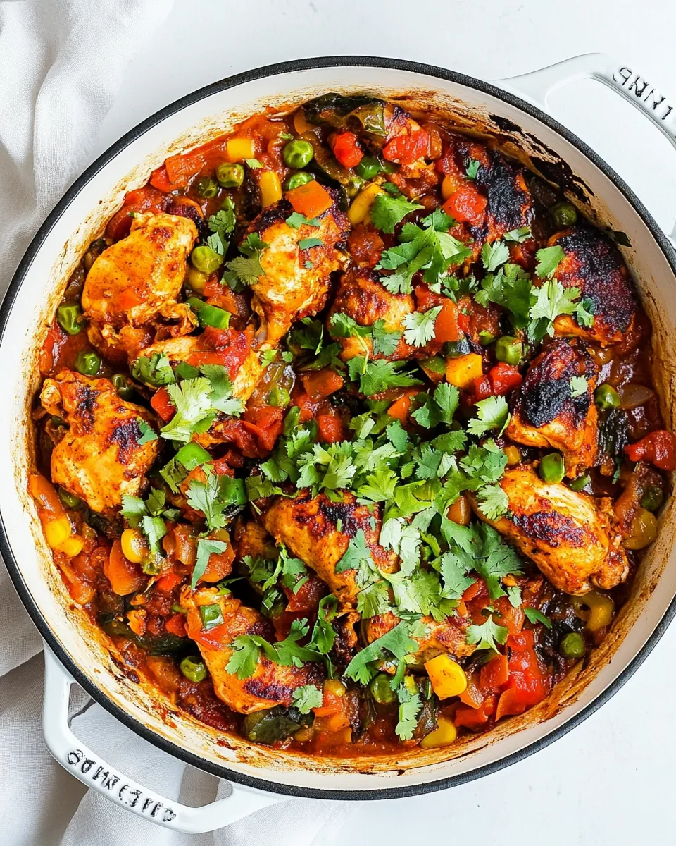 One Pan Sazon Skillet Chicken