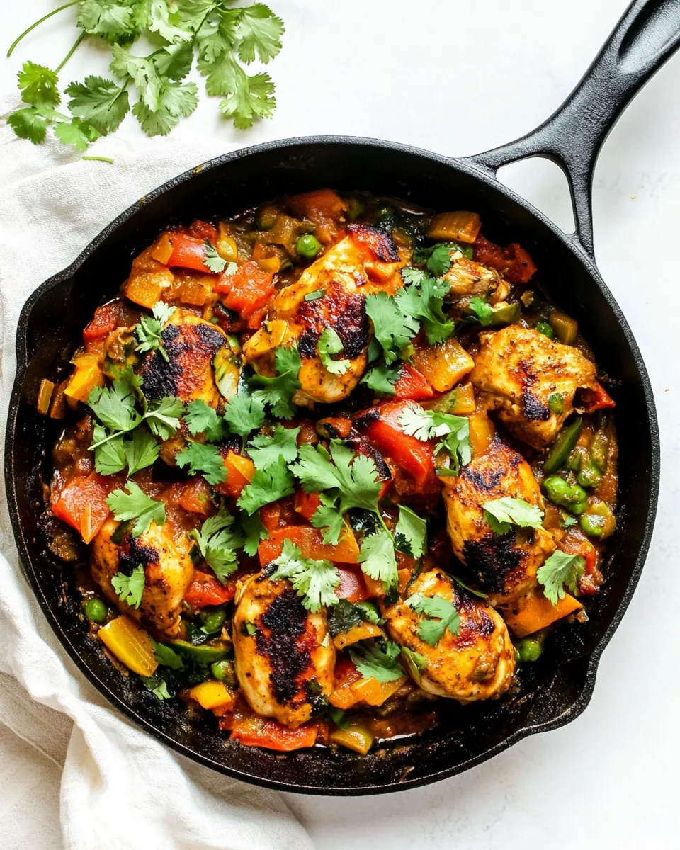 One Pan Sazon Skillet Chicken