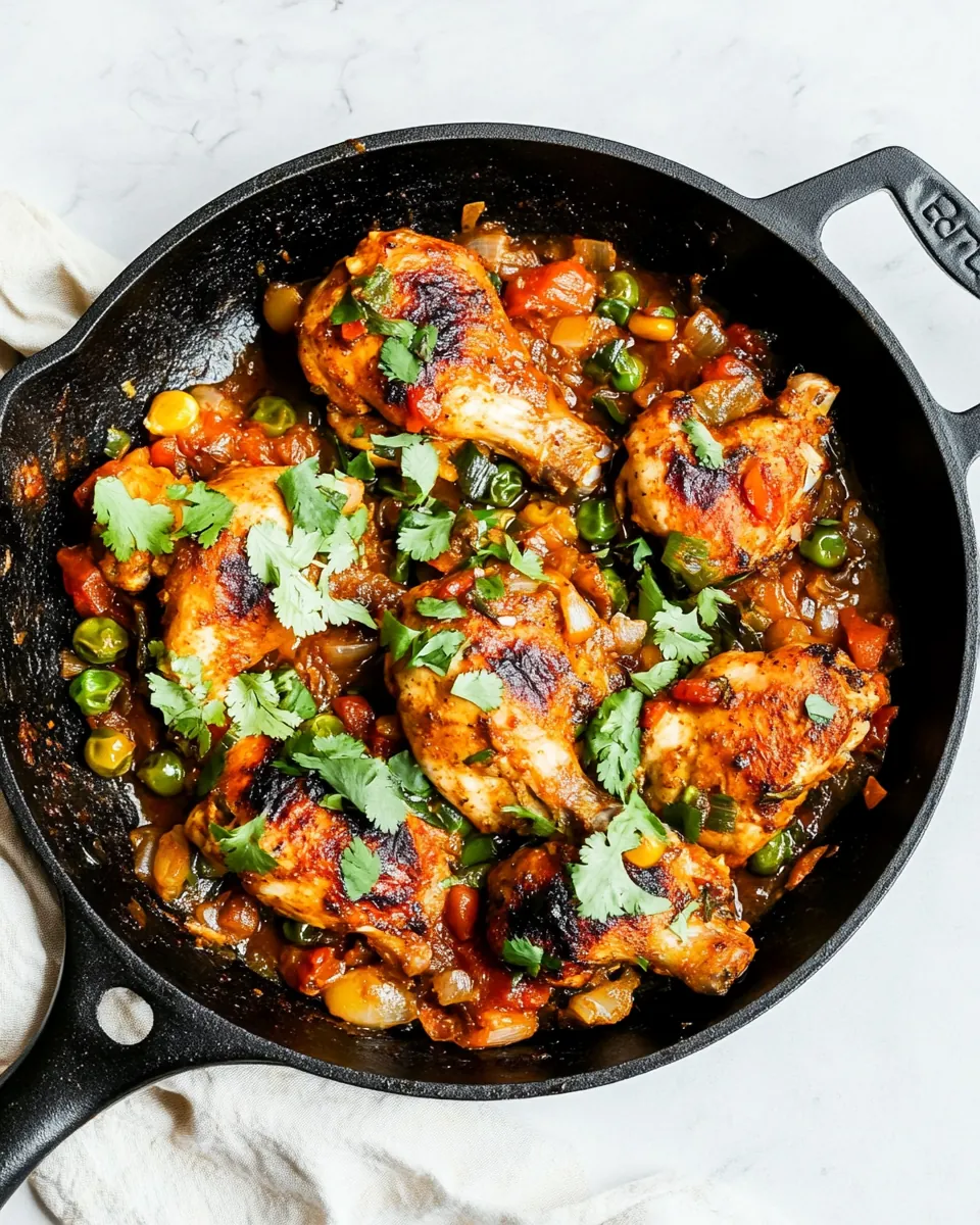 One Pan Sazon Skillet Chicken