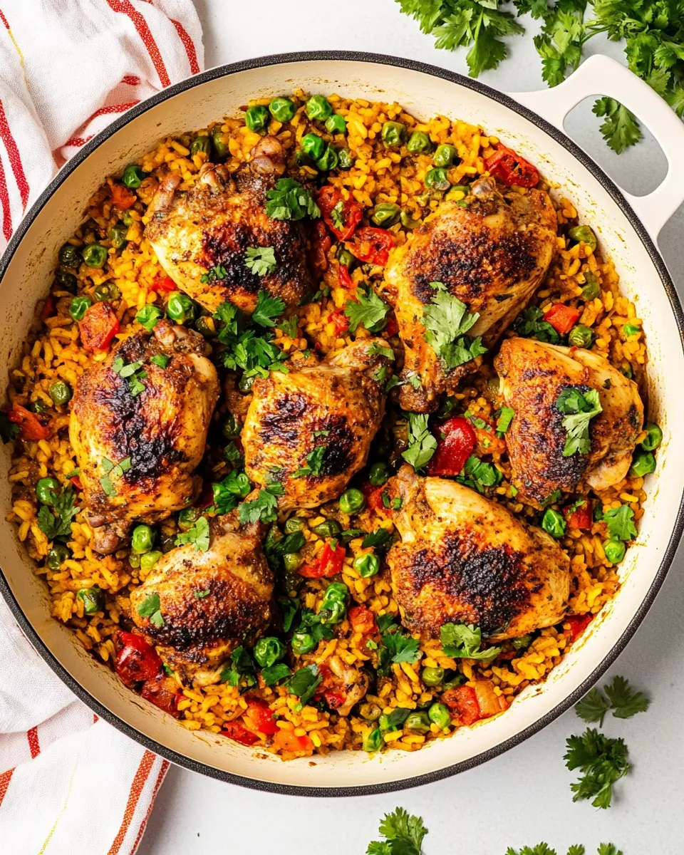 One Pan Spanish Chicken and Rice