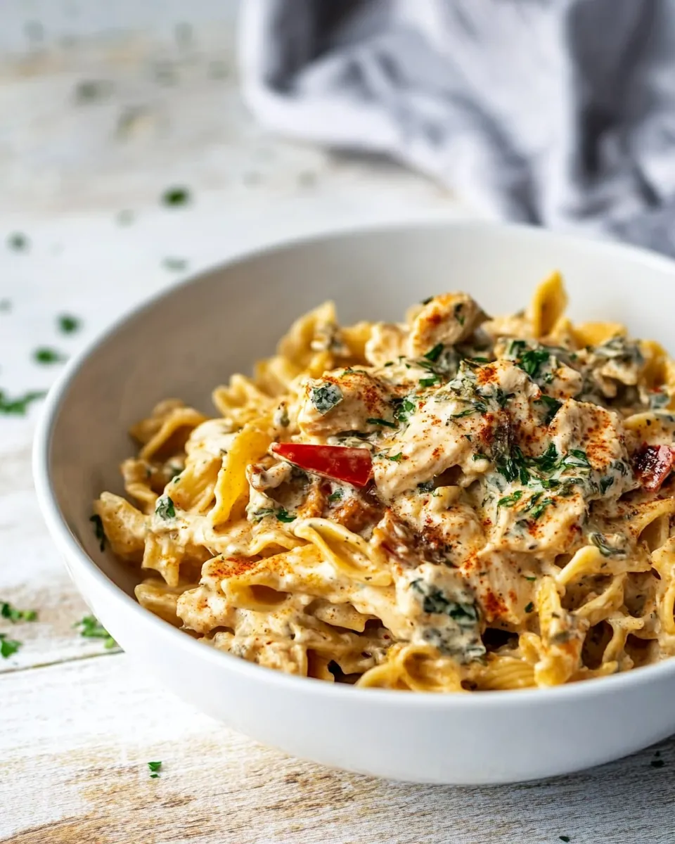 One Pot Cajun Ranch Chicken Pasta