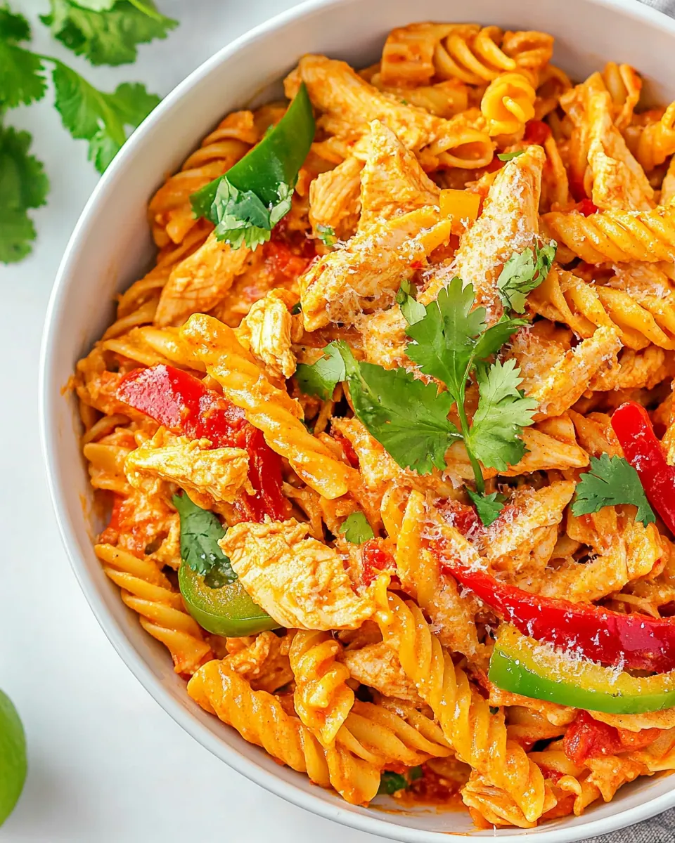 One Pot Chicken Fajita Pasta