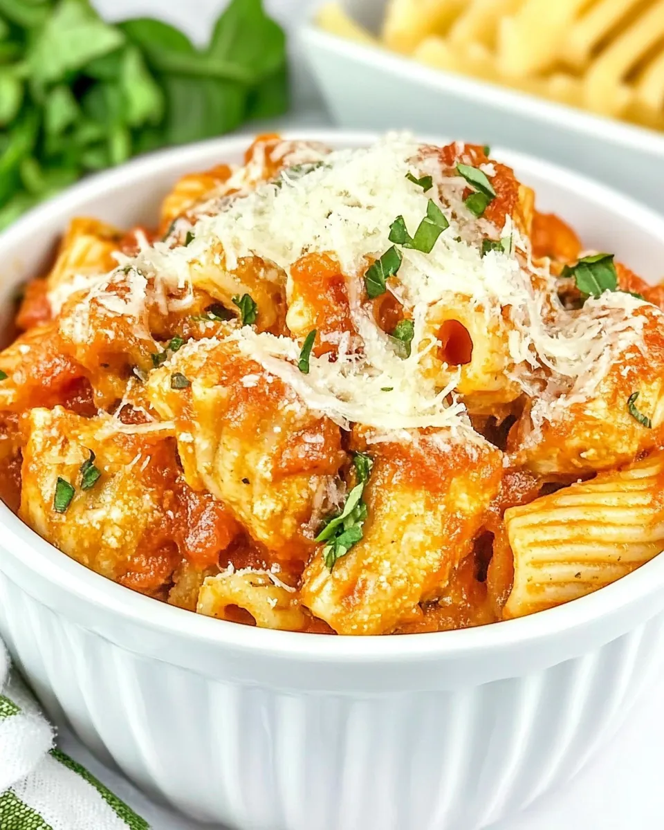 One Pot Chicken Parmesan Pasta
