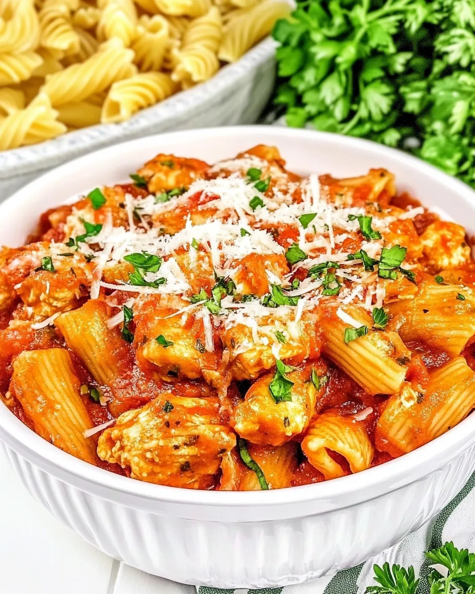 One Pot Chicken Parmesan Pasta