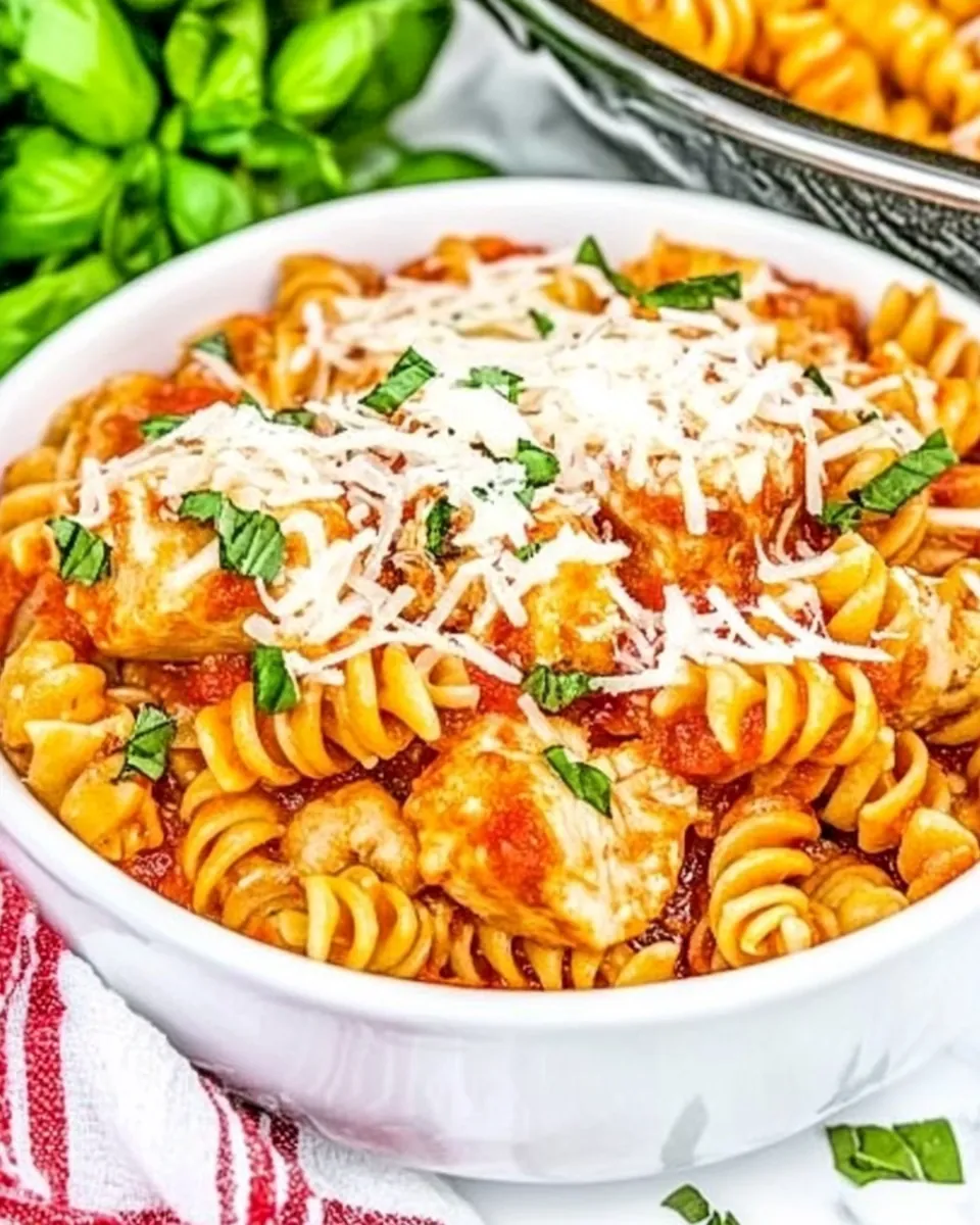 One Pot Chicken Parmesan Pasta