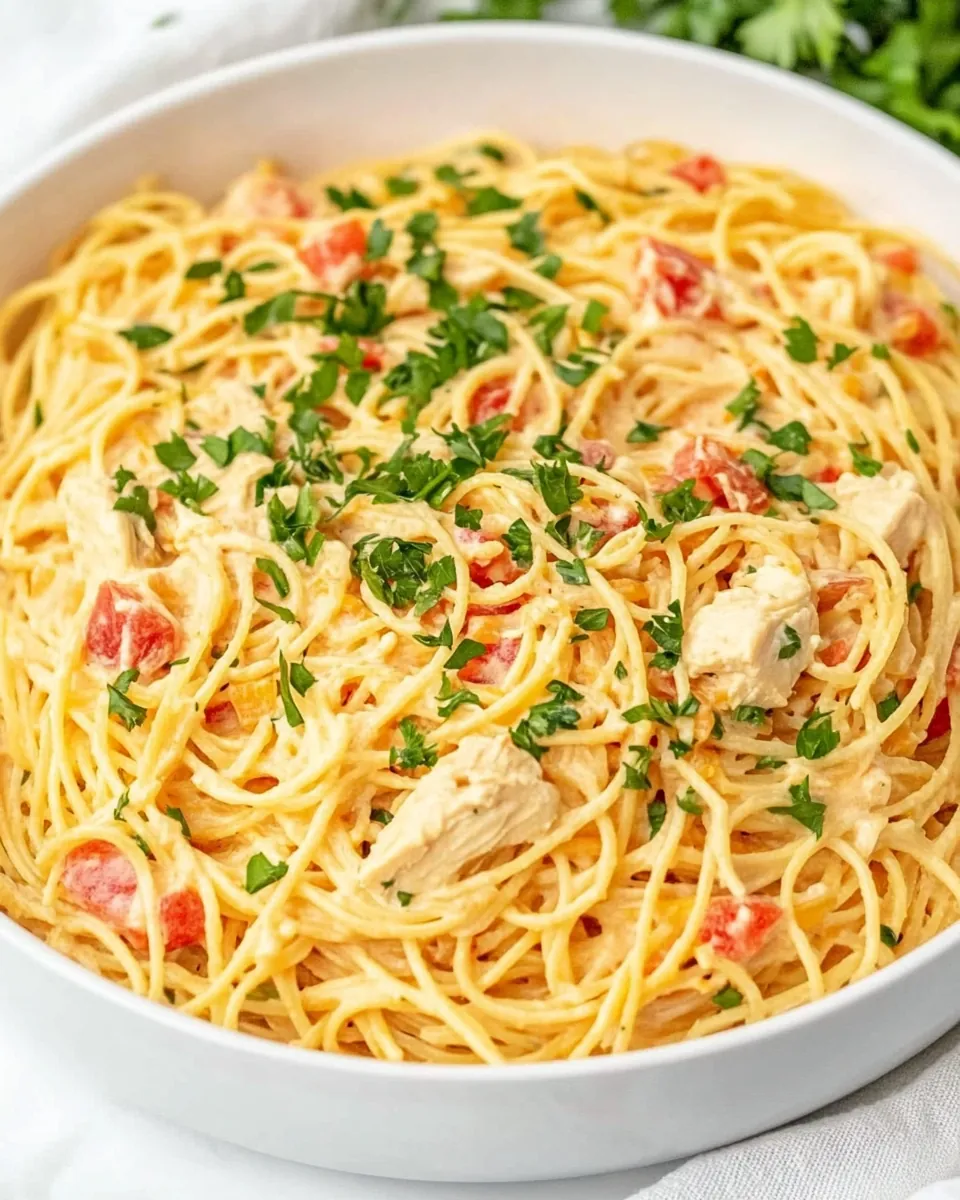 One Pot Chicken Spaghetti