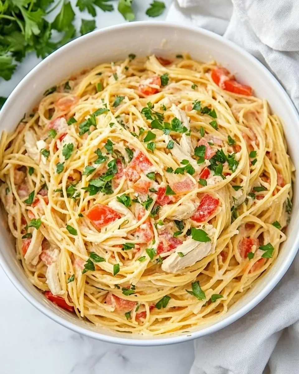 One Pot Chicken Spaghetti