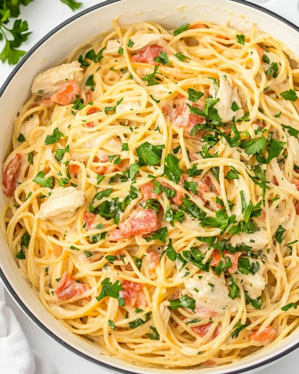 One Pot Chicken Spaghetti