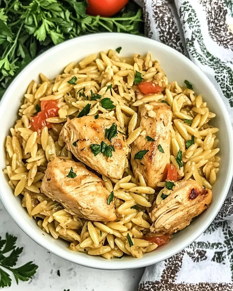 One Pot Chicken and Orzo