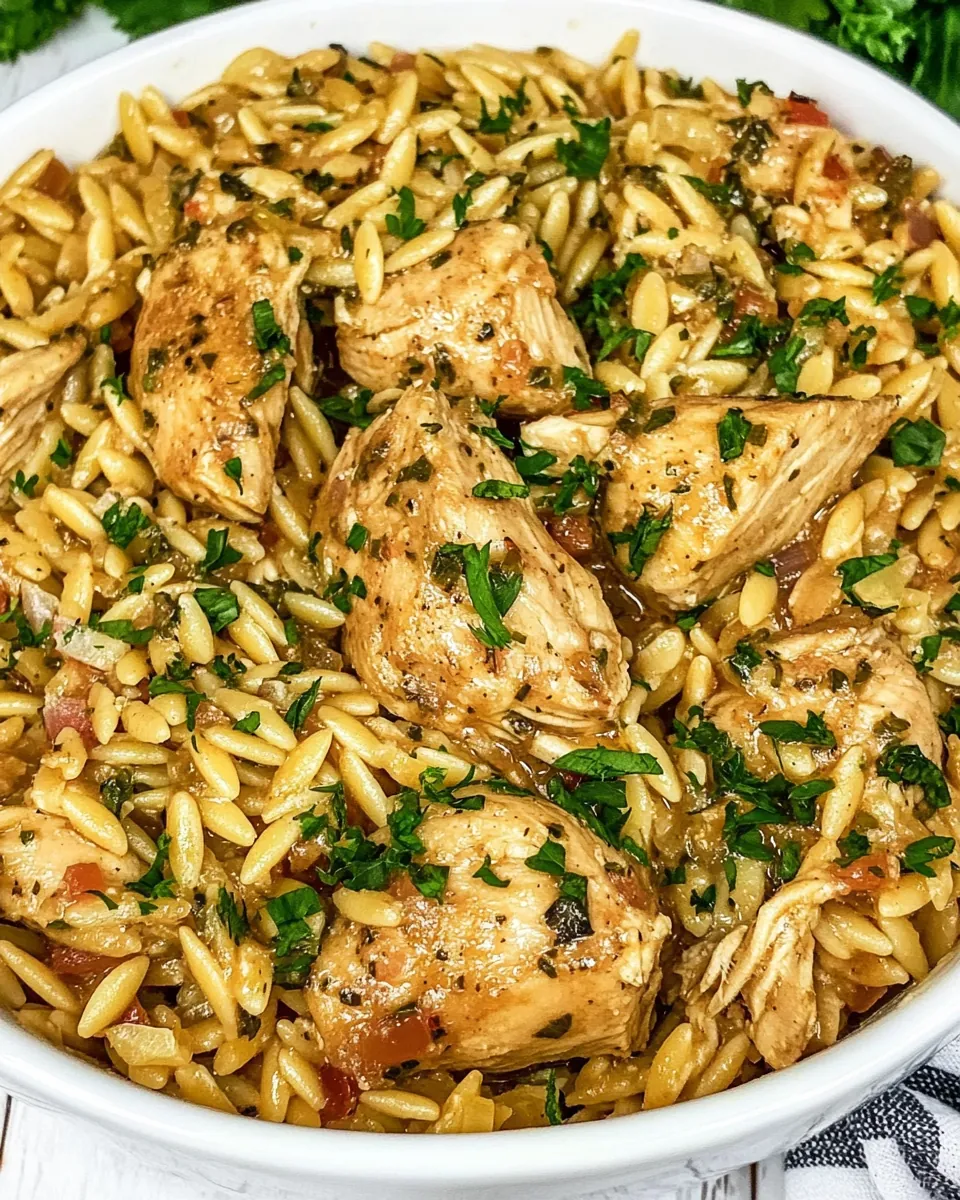 One Pot Chicken and Orzo