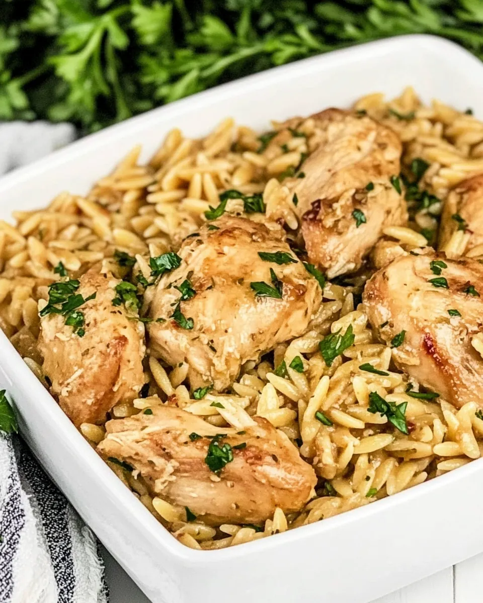 One Pot Chicken and Orzo