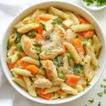 One Pot Creamy Chicken and Vegetable Pasta